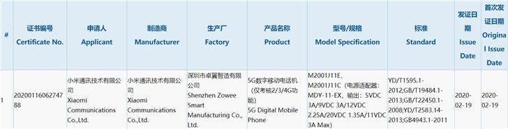 New Xiaomi 5G phone with 33W charging head gets 3C certification - Redmi K30 Pro?