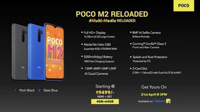 Poco M2 Reloaded smartphone launched with a small difference