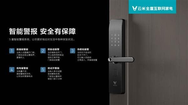 Yunmi Interconnected Smart Door Lock Link Released at 1299 yuan ($194)