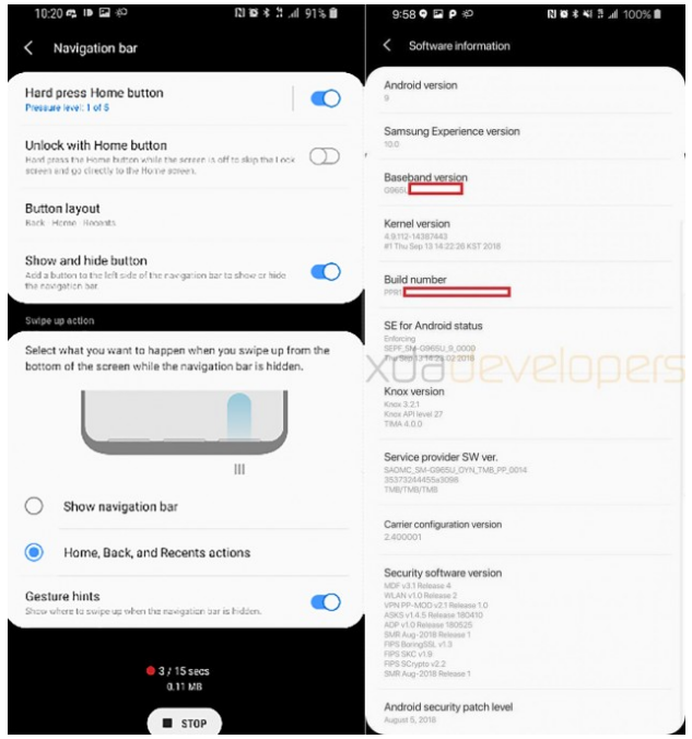 First look at Android 9 Pie on the Samsung Galaxy S9 Plus