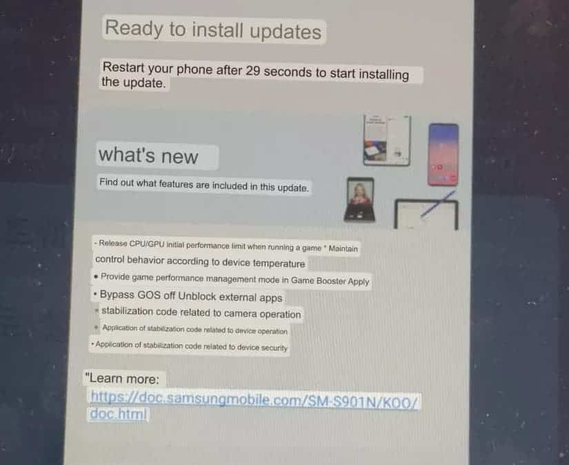Samsung releases an update to solve the low performance issue