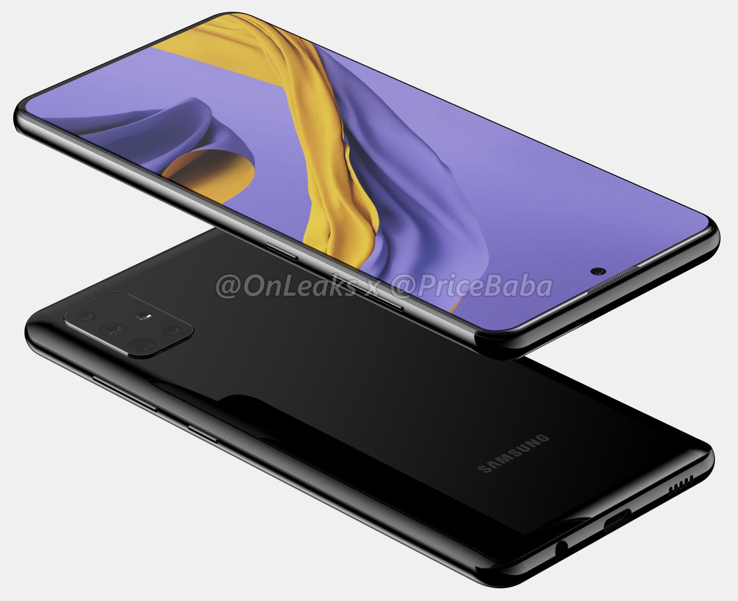 Samsung Galaxy A51 Renders Leak with Punch-hole Display and Four Cameras