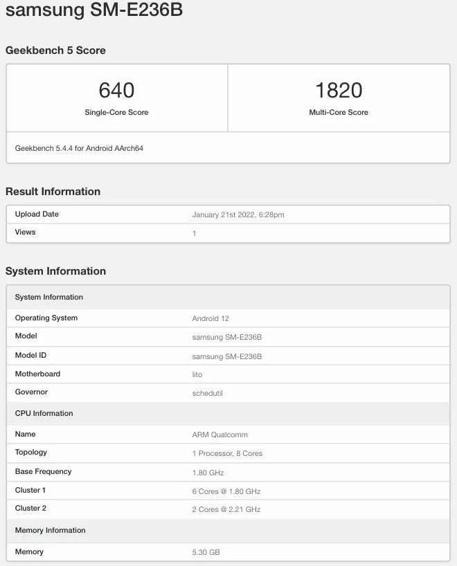 Samsung Galaxy F23 5G Arrives On Geekbench, See Specs