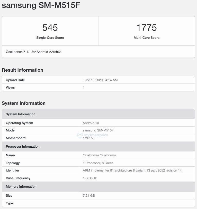 Samsung Galaxy M51 will arrive soon with a Snapdragon 675