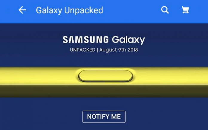 Flipkart teases the Galaxy Note 9 ahead of August 9 unveiling