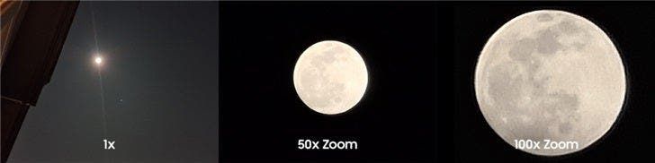Galaxy S20 Ultra 100x zoom moon shot released by Samsung