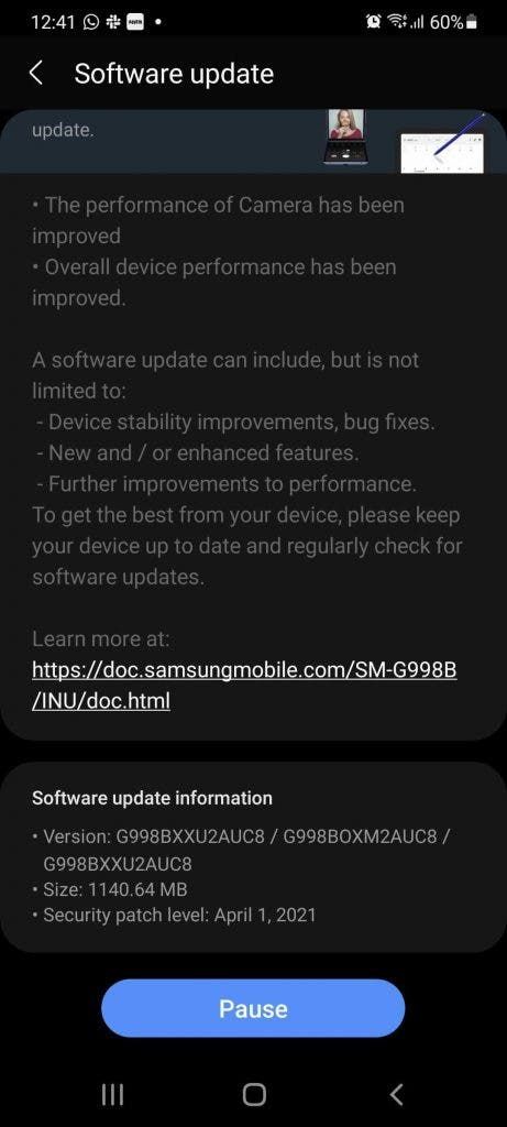 Galaxy S21 gets camera and device improvements in new big update