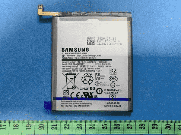 Samsung Galaxy S21+ battery spotted with 4,800mAh capacity