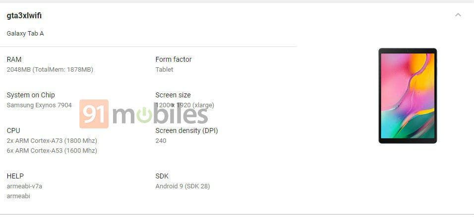 Galaxy Tab A3 XL pops up on Google Play Console