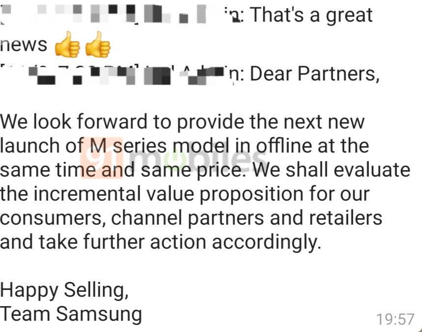 Samsung Galaxy M50 Might Go Official on Nov 15 in India