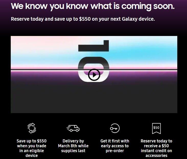 Samsung opens Galaxy S10 reservations in the US, It will arrive on March 8