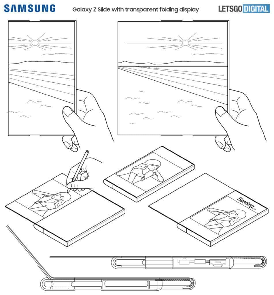 Samsung Galaxy Z Slide to use a transparent foldable display
