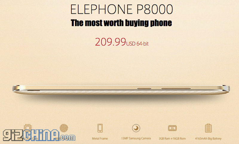 Elephone P8000 full specifications, flash sale next week