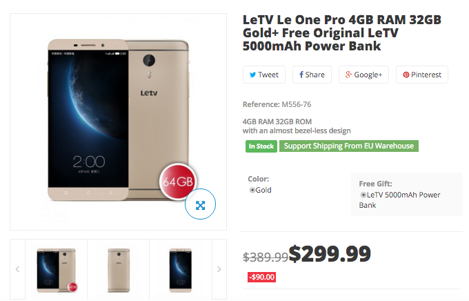 LeTV Le One Pro with Free 5000mAh battery today only