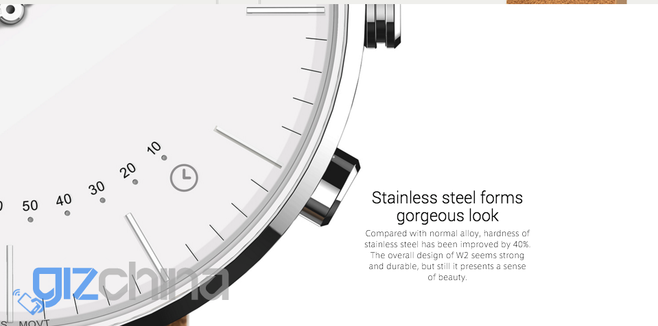 Elephone W2 watch has a claimed 3 month battery life