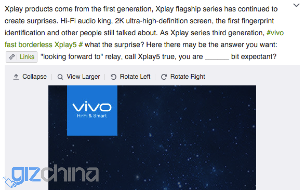 Vivo reveal more Xplay 5 details, 2K curved display confirmed