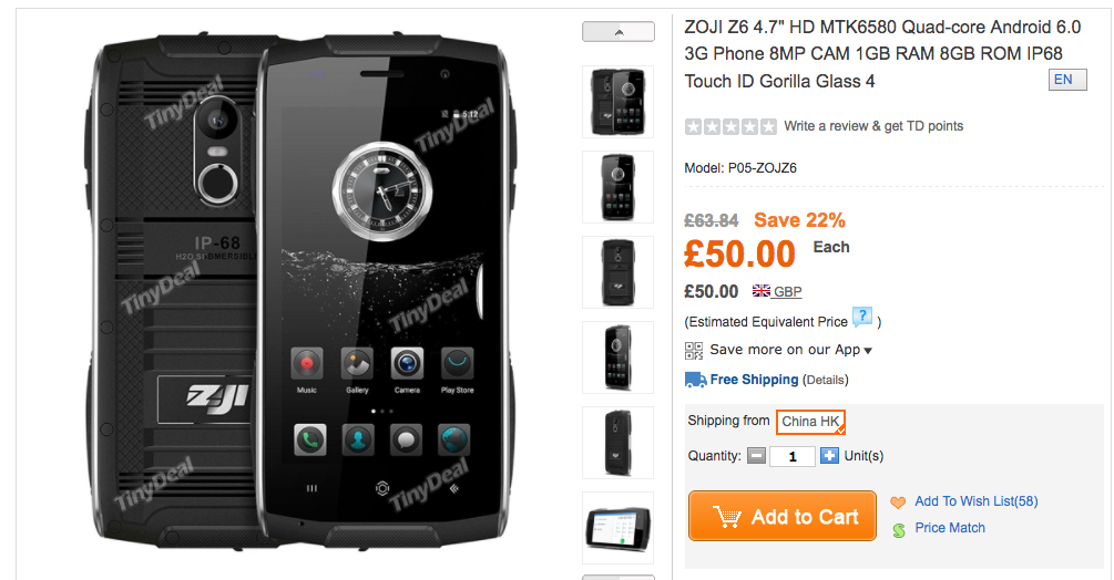 Video: Unboxing the ZOJI Z6 $65.00 IP68 Phone