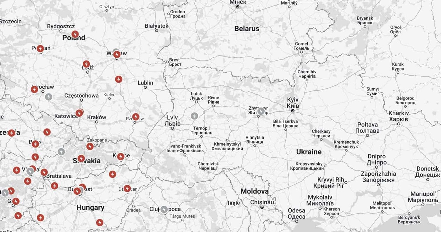 Tesla Offers Free Supercharging Stations Around Ukraine