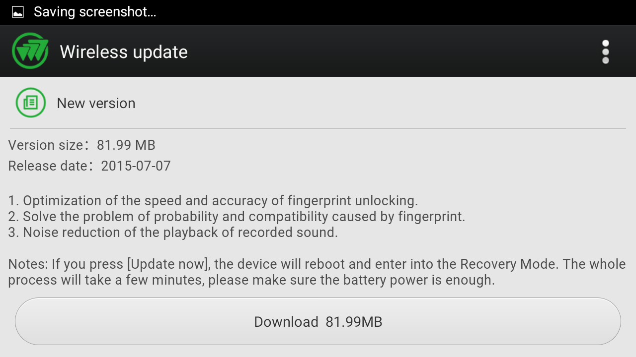 Oukitel U8 receives OTA update to improve fingerprint scanning and more