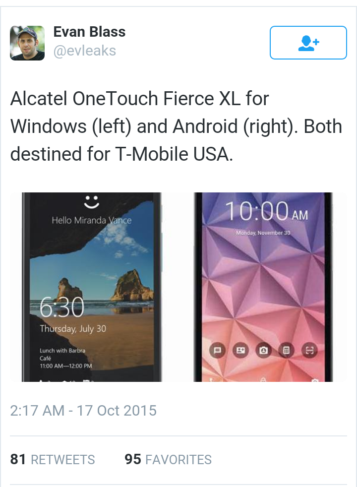 Alcatel OneTouch Fierce XL headed to T-Mobile, will have Android and Windows Phone flavors