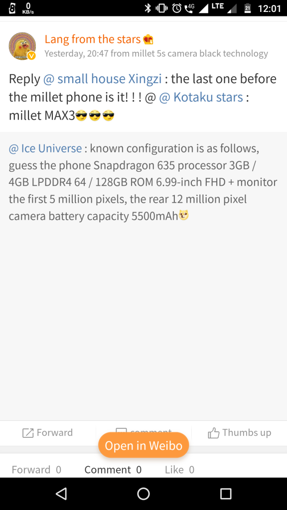 Xiaomi Mi Max 3 Specs Leaked; Larger Display in Tow