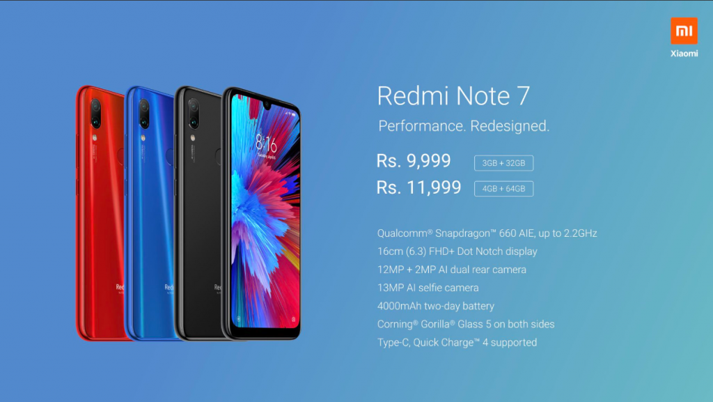 Redmi Note 7 Pro, Note 7 announced in India