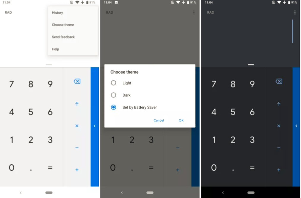 Google adds Dark Mode to Android Calculator App