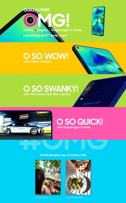 Galaxy M40 will hit India on June 11 with SD675 and Punch-Hole display