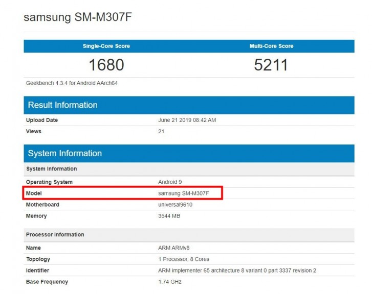 Samsung Galaxy M30s surfaces on GeekBench Benchmark