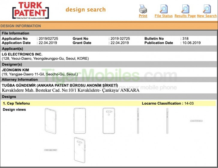 LG patent reveals smartphone with punch hole front camera