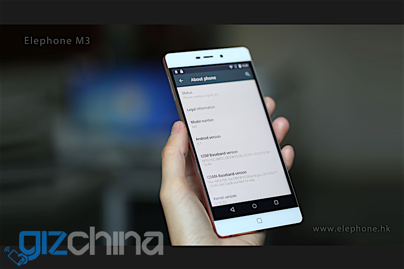Real Elephone M3 photos released