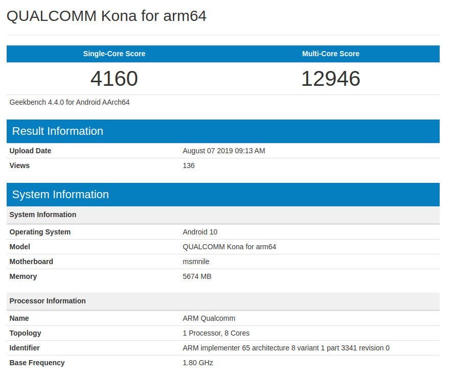 Snapdragon 865 beats everyone in the first test on Geekbench