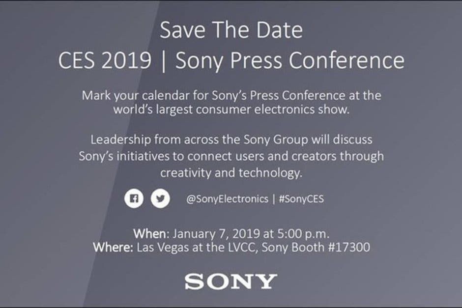 Save the date: Sony schedules CES 2019 press event for January 7