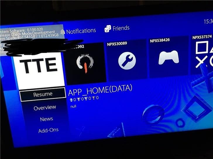 Sony PS5 development system UI first exposure: similar to PS4
