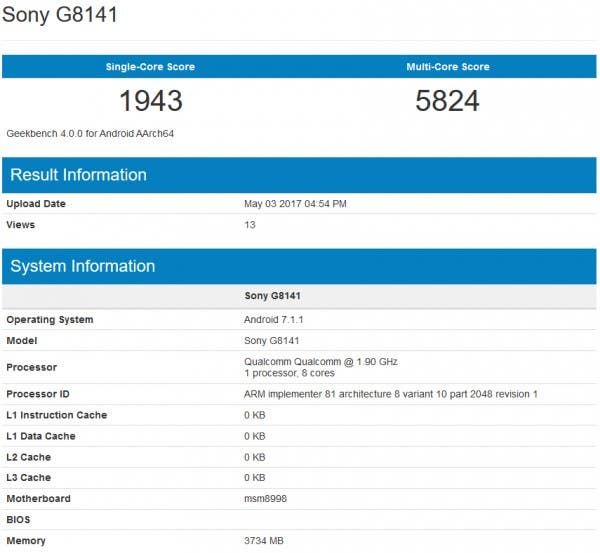 Sony Xperia XZ Premium appears on Geekbench, boasts impressive specs