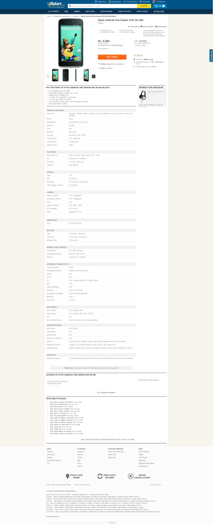 Spice Dream UNO will be the first Android One phone, will most likely feature an MT6582 CPU