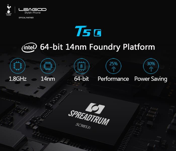 Leagoo T5c is going to be the first with Spreadtrum S9853i CPU