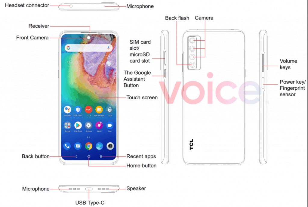 TCL 20 5G specs and images appear online - to launch next year