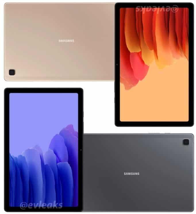 Samsung Galaxy Tab A7 2020 Renders Leaked Showing off Gold and Gray colors