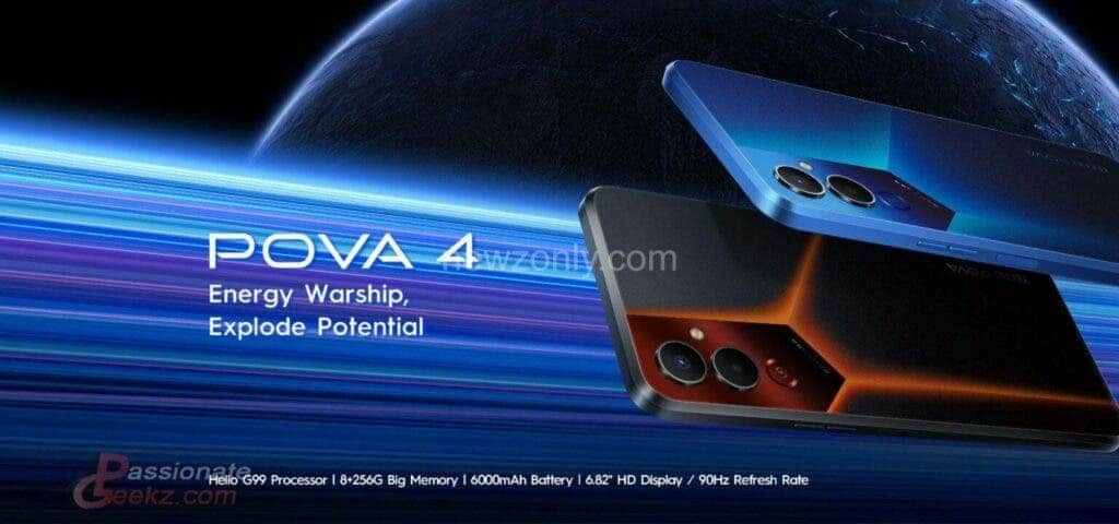 Tecno Pova 4 design, colors, specs tipped ahead of India launch