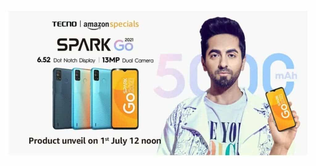 Tecno Spark Go 2021 will reach India on July 1