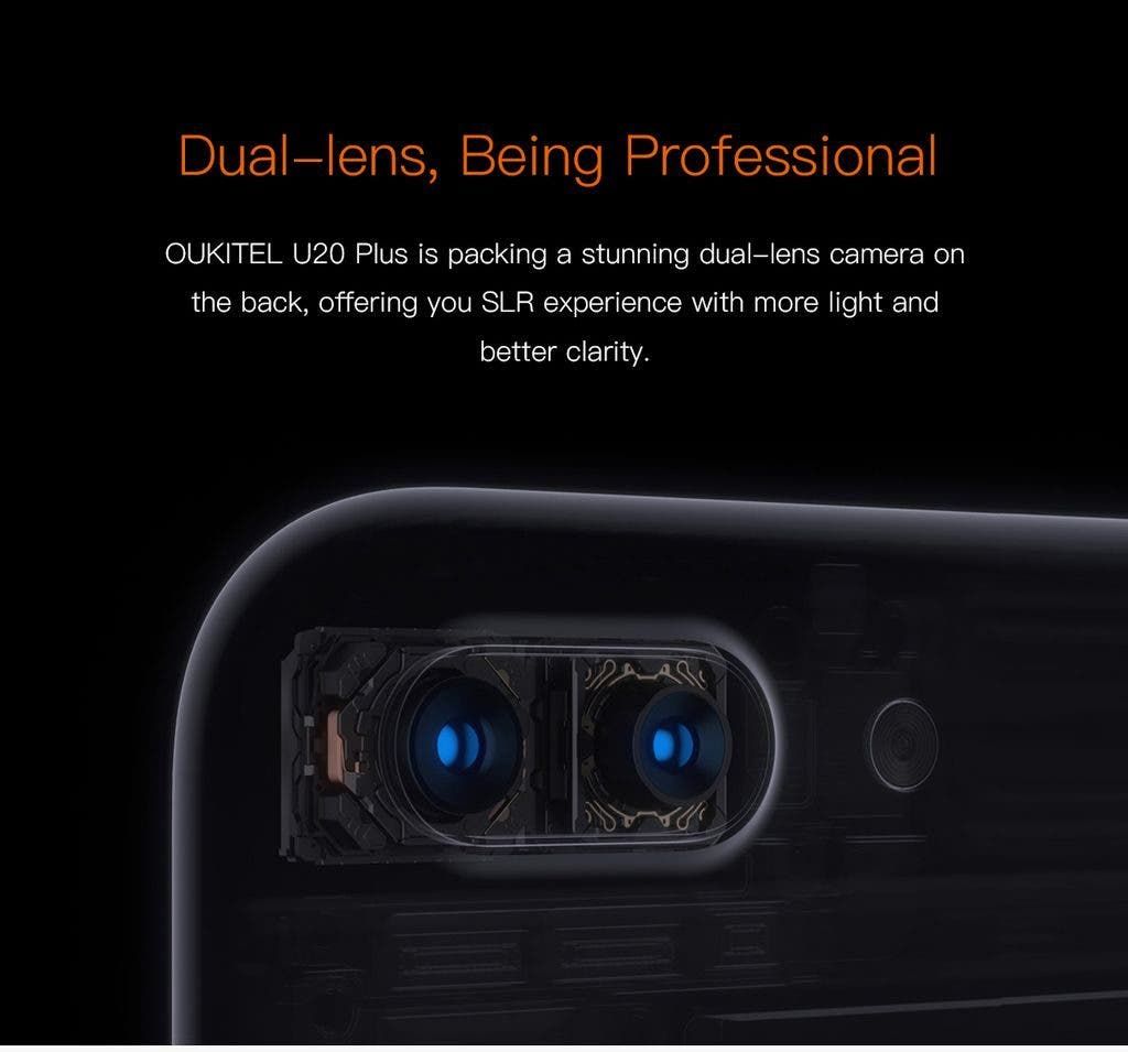 Oukitel U20 Plus using 13 Mpix Sony IMX135 camera