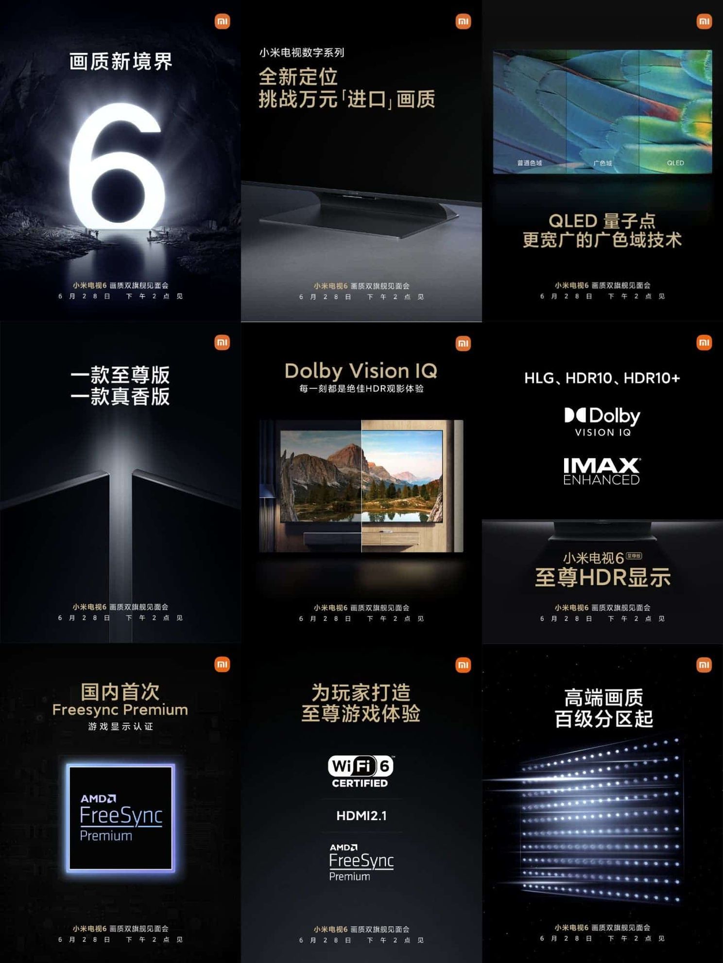 Xiaomi Mi TV 6 To Sport Dual-Camera On Front And Support 100W Sound System