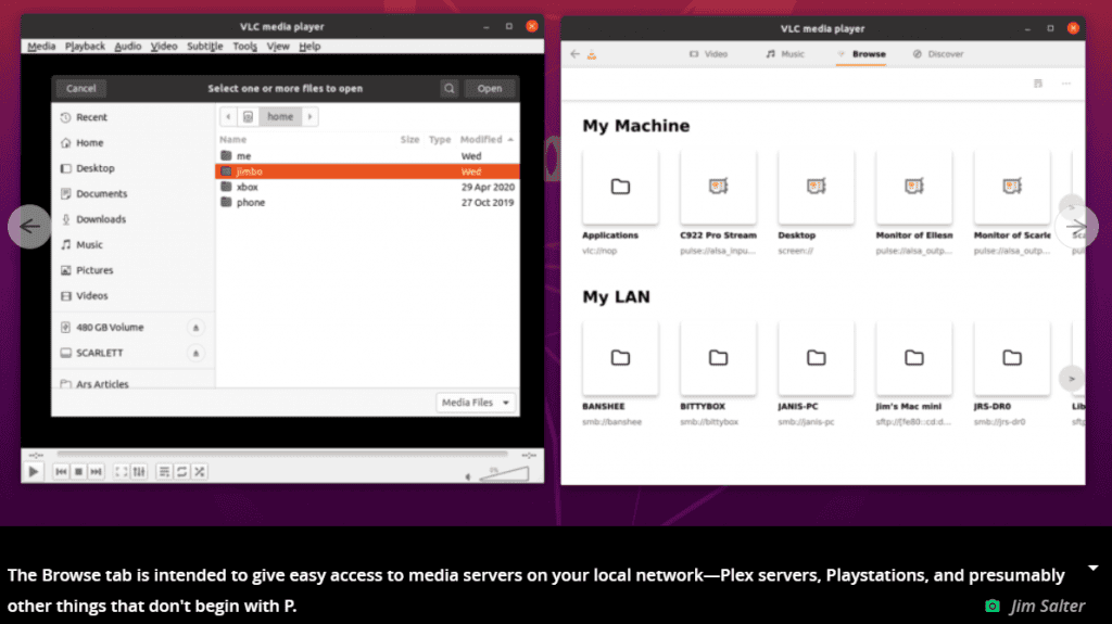 VLC player 4.0 UI is similar to the iOS file system - needs more work