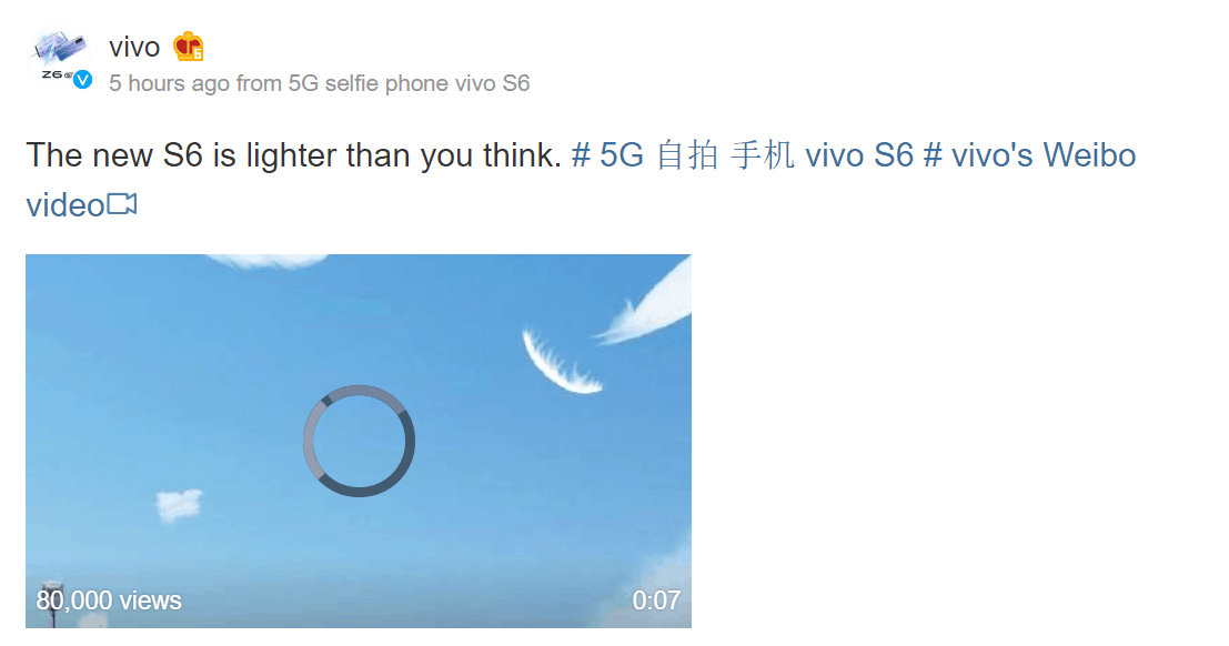 Vivo S6 has a thin and light body, weighing 100+ grams (Video)