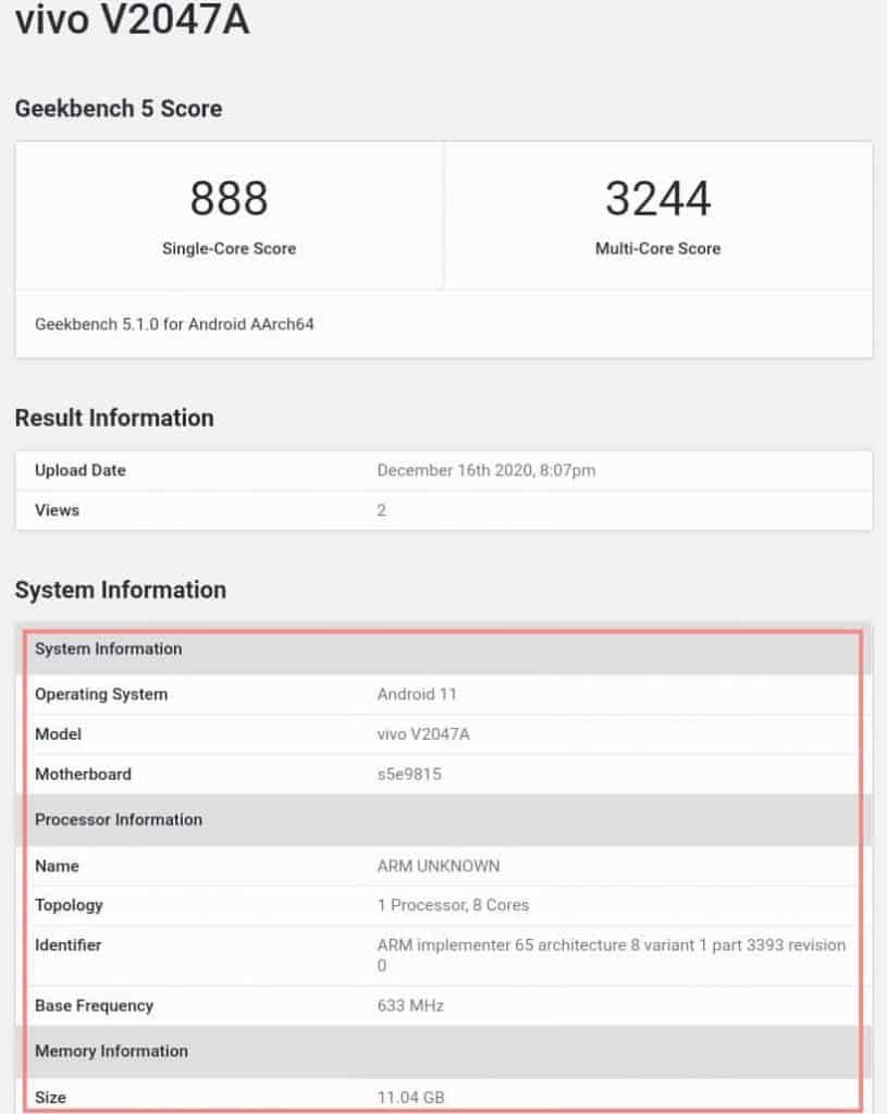 Vivo X60 passes by Geekbench with Exynos 1080 and 12GB of RAM
