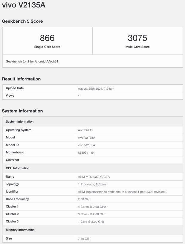 Vivo X70t Pro emerges on Geekbench benchmark