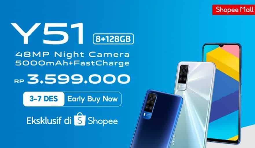 Vivo Y51 (2020) with Snapdragon 665 SoC launched in Indonesia