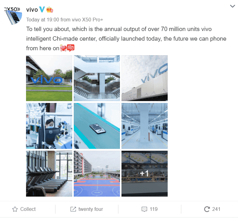 Vivo officially opens its smart manufacturing center -  annual output exceeds 70 million units