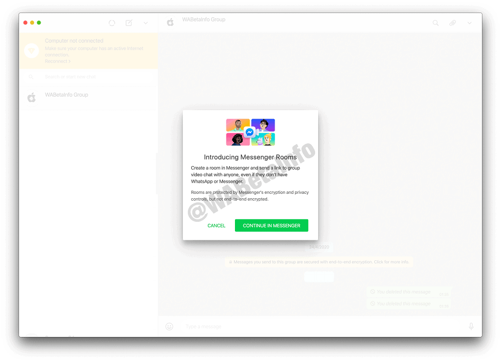 WhatsApp: video calls with 50 people soon thanks to Messenger Rooms